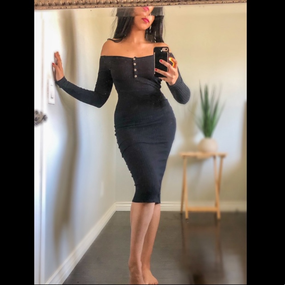 Black MIDI Dress